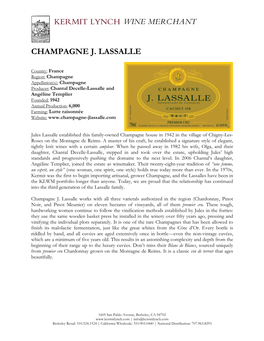 Champagne J. Lassalle