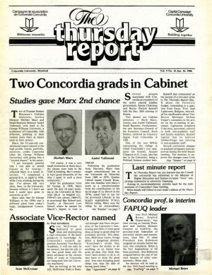 Two Concordia Grads in Cabinet