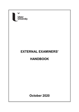 External Examiner's Handbook