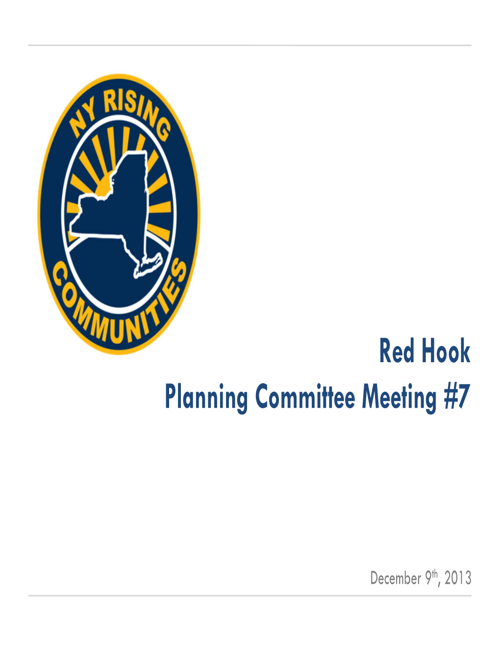 Red Hook Planning Committee Meeting #7