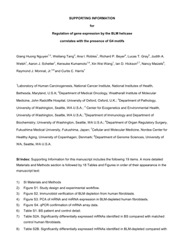 SUPPORTING INFORMATION for Regulation of Gene Expression By