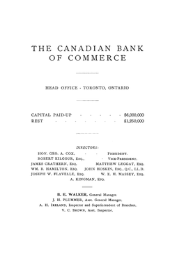 The Canadian Bank of Commerce