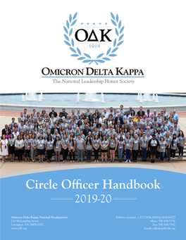 Circle Officer Handbook 2019-20