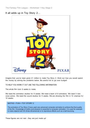 Toy Story 2 Study Guide