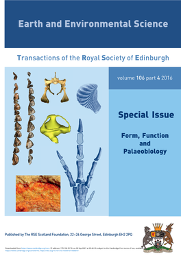 Earth and Environmental Science Transactions of the Royal Society of Edinburgh Earth and Environmental Science