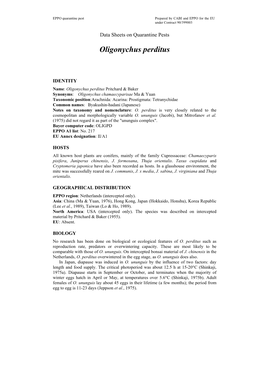 Data Sheets on Quarantine Pests