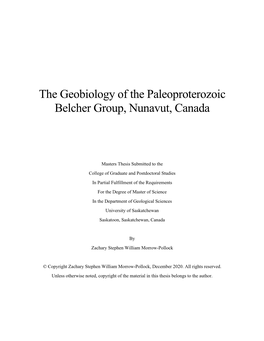 The Geobiology of the Paleoproterozoic Belcher Group, Nunavut, Canada