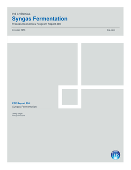 Syngas Fermentation Process Economics Program Report 298
