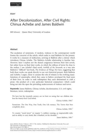 Chinua Achebe and James Baldwin