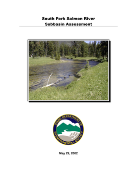 South Fork Salmon River Subbasin Assessment