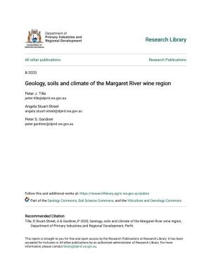Geology, Soils and Climate of the Margaret River Wine Region