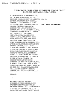 Filing # 95754861 E-Filed 09/16/2019 01:20:19 PM