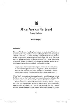 African American Film Sound Scoring Blackness