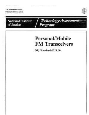Personal/Mobile Fm Transceivers