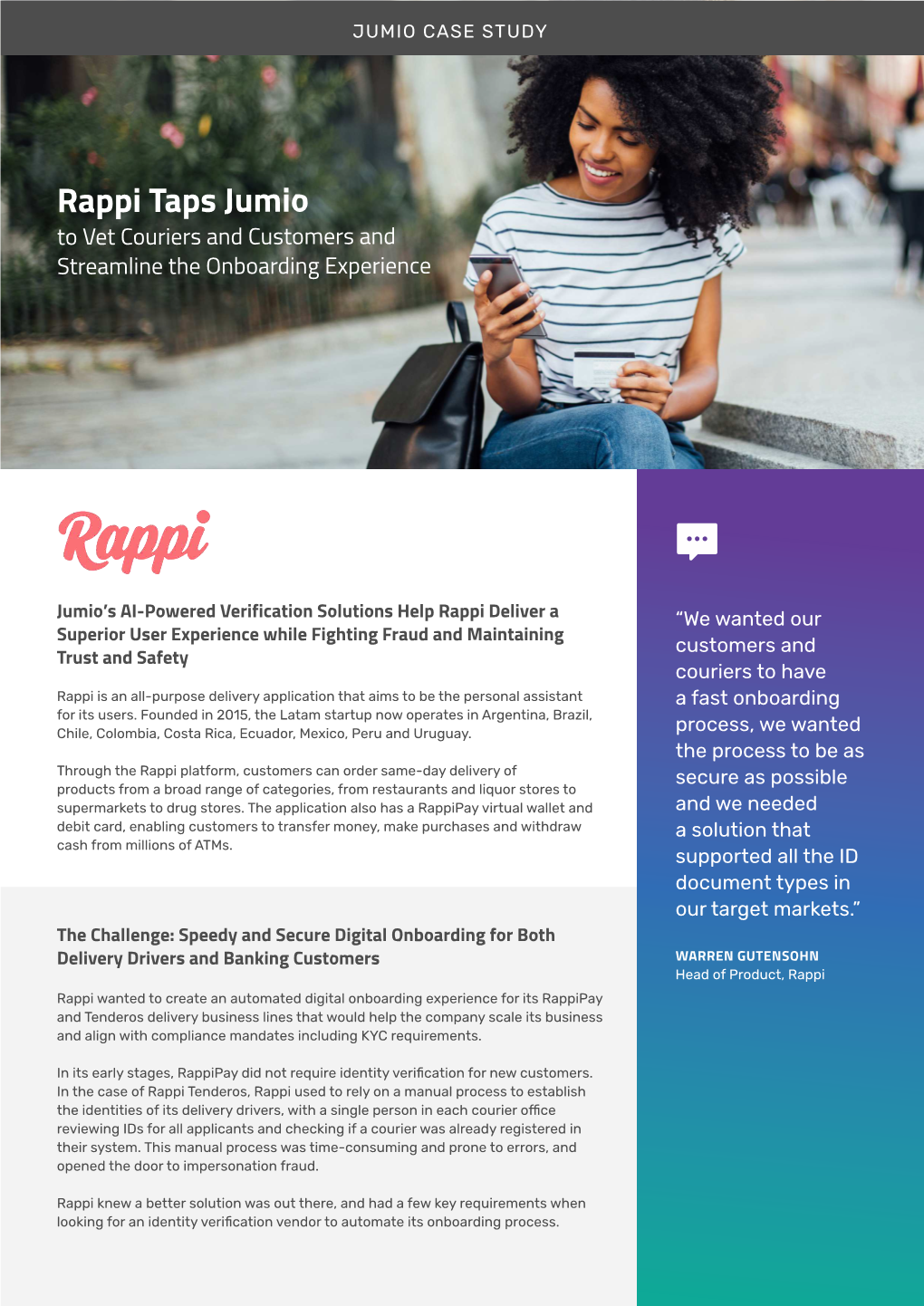 Rappi Taps Jumio to Vet Couriers and Customers and Streamline the Onboarding Experience