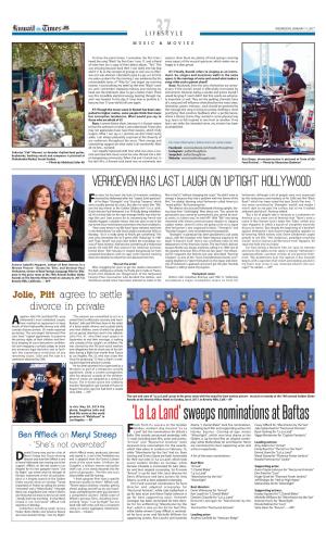 'La La Land'sweeps Nominations at Baftas