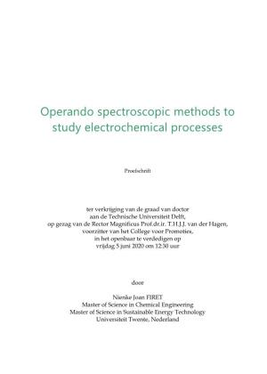 Operando Spectroscopic Methods to Study Electrochemical Processes, June 2020