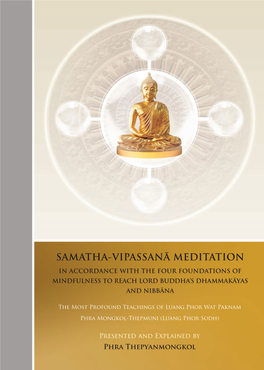 Cover Samatha () Vol1.Indd -.: Dhamma Center