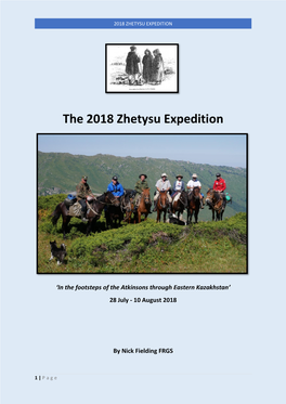 The 2018 Zhetysu Expedition-Full