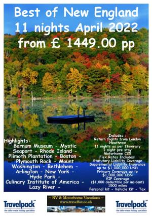 Best of New England A4 Leaflet