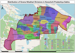 Distribution of Grama Niladhari Divisions in Karachchi Pradeshiya Sabha