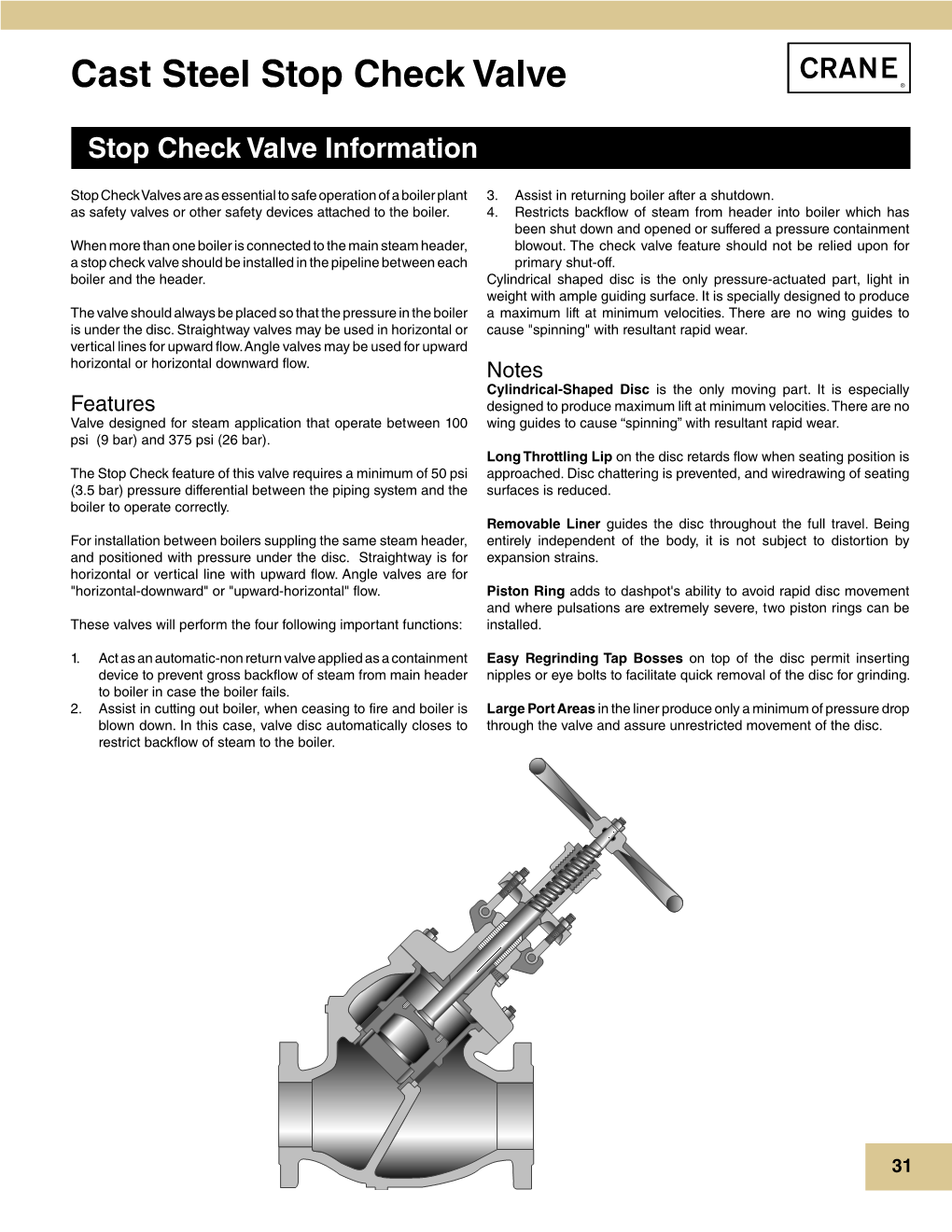 Cast Steel Stop Check Valve