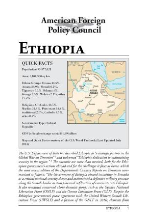 Ethiopia Quick Facts Population: 93,877,025