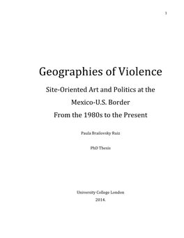 Geographies of Violence