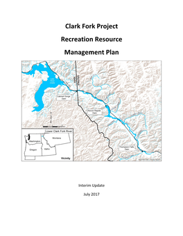 Clark Fork Project Recreation Resource Management Plan
