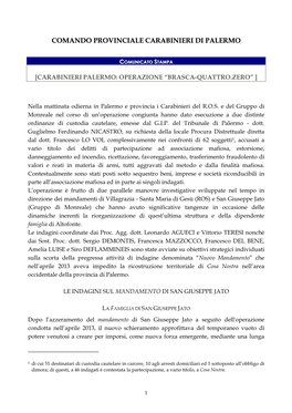 Comando Provinciale Carabinieri Di Palermo