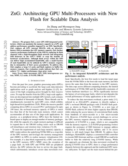 Zng: Architecting GPU Multi-Processors with New Flash For