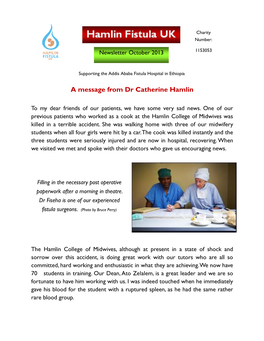 A Message from Dr Catherine Hamlin