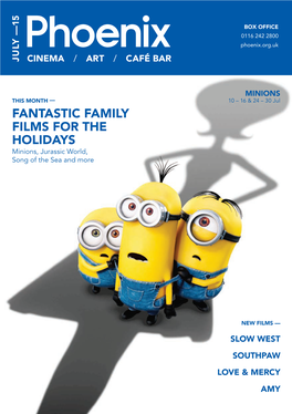 FANTASTIC FAMILY FILMS for the HOLIDAYS Minions, Jurassic World, Song of the Sea and More