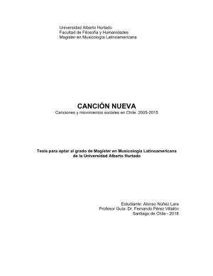 CANCIÓN NUEVA Canciones Y Movimientos Sociales En Chile