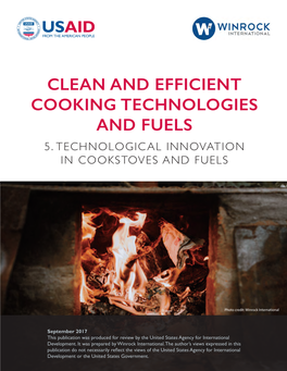 Clean and Efficient Cooking Technologies and Fuels 5