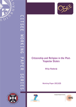 Citizenship and Religion in the Post-Yugoslav States