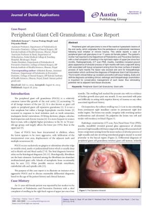 Peripheral Giant Cell Granuloma: a Case Report