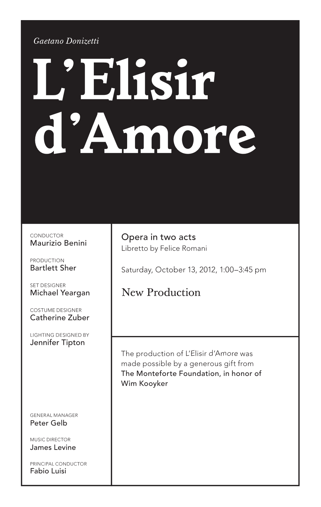 L'elisir D'amore