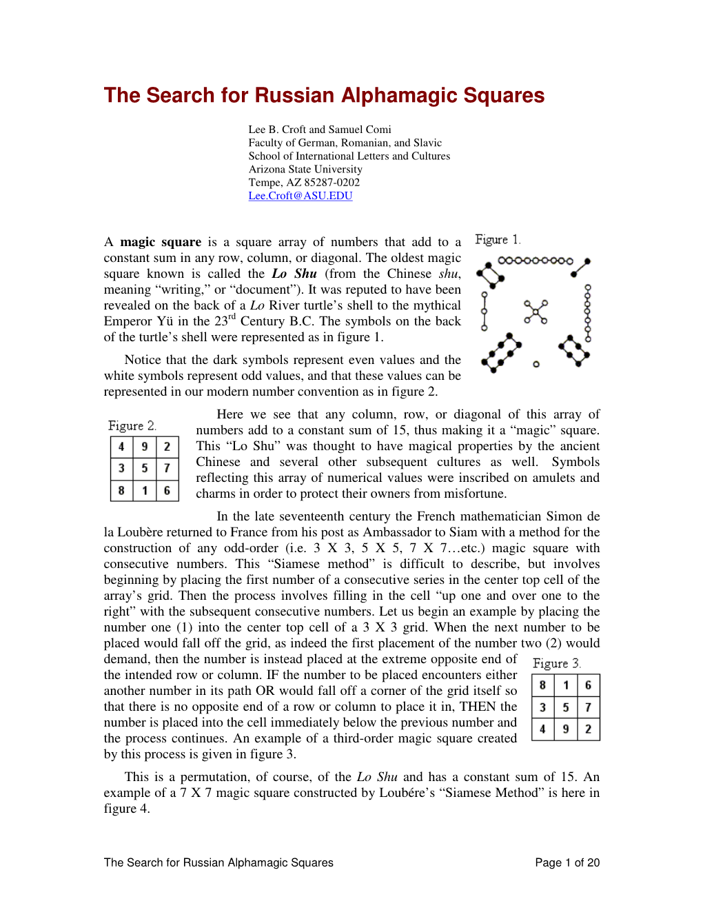 The Search for Russian Alphamagic Squares