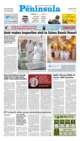 Amir Makes Inspection Visit to Salwa Beach Resort