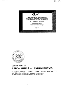 Aeronautics Anoastronautics Massachusetts Institute of Technology