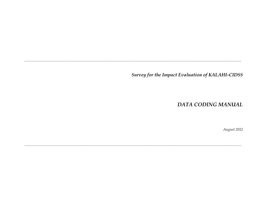 Impact Evaluation of the KALAHI-CIDSS