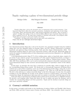 Tegula- Exploring a Galaxy of Two-Dimensional Periodic Tilings