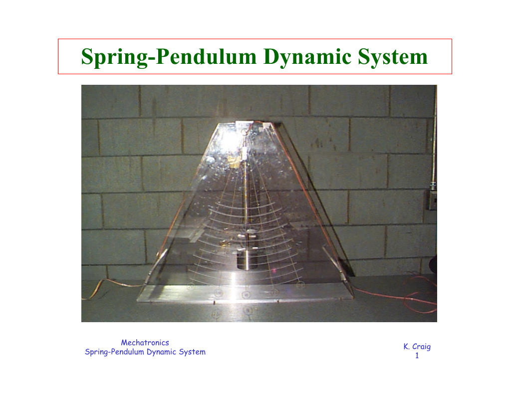 Spring-Pendulum Dynamic System