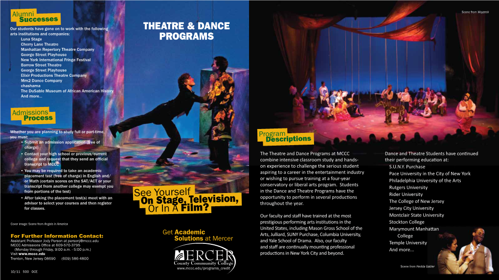 MCCC Theatre/Dance Program