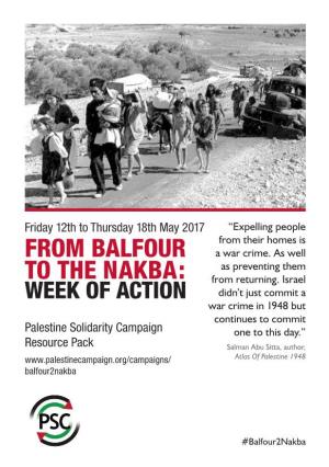 From Balfour to the Nakba