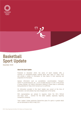 Basketball Sport Update December 2020