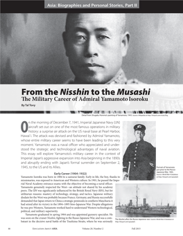 From the Nisshin to the Musashi the Military Career of Admiral Yamamoto Isoroku by Tal Tovy