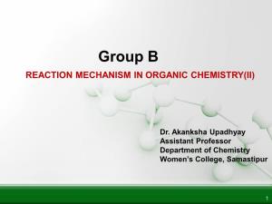 Reaction Mechanism in Organic Chemistry(Ii)
