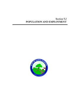 Section 5.2 POPULATION and EMPLOYMENT